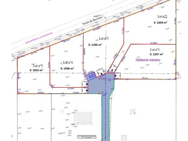Terrain viabilisé LEGUEVIN - 1100 m2