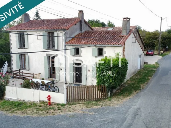 Longère de charme 140m², 4 chambres 1600m² de terrain.