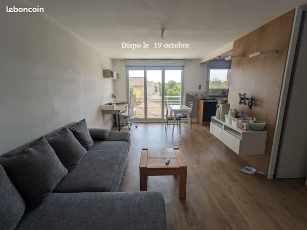 Apt T2 lumineux - 47m2 - parking - balcon