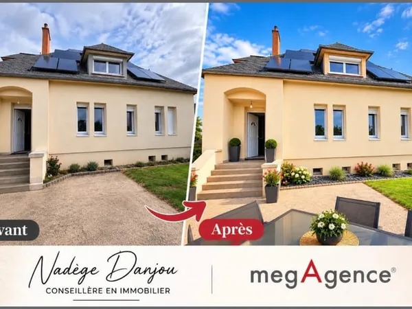 CAUMONT-SUR -AURE PAVILLON 132M2 6 CHAMBRES -SOUS-SOL COMPLET DPE B