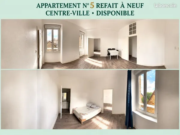 Appartement rénové et meublé - Centre-ville - Internet offert