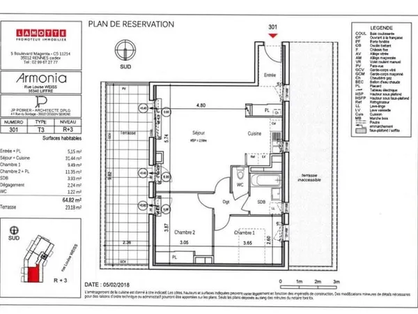 Appartement 3 pièces 65 m²