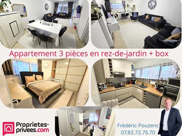 Guyancourt / Appartement 3 pièces en rez-de-jardin + box