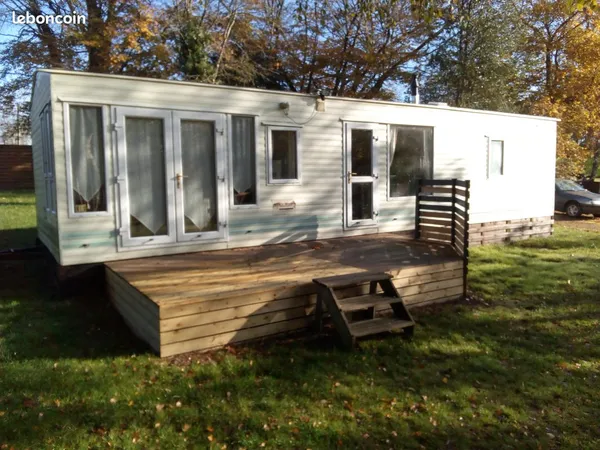 Terrain constructible viabilisé avec mobil-home habitable