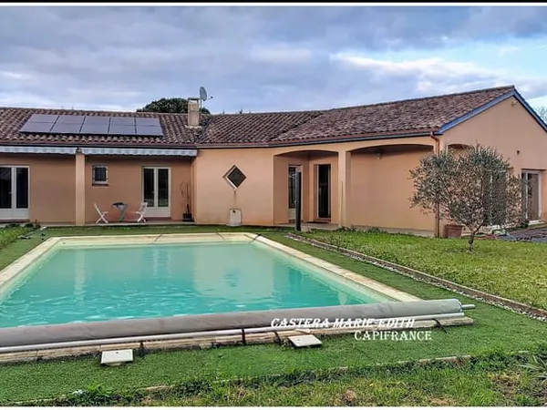 MAISON PLAIN-PIED + GÎTE INDEPENDANT - MARAMBAT (32) 164 M² - T7 - AVEC PISCINE - GARAGE - SANS VIS 