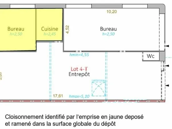 Local d'activité 169 m²