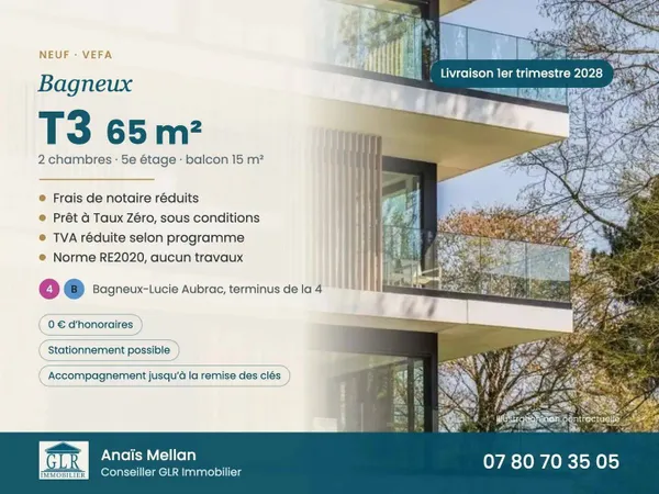 Appartement 3 pièces 65 m²