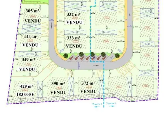 Terrains constructibles dans un lotissement proche de la mairie
