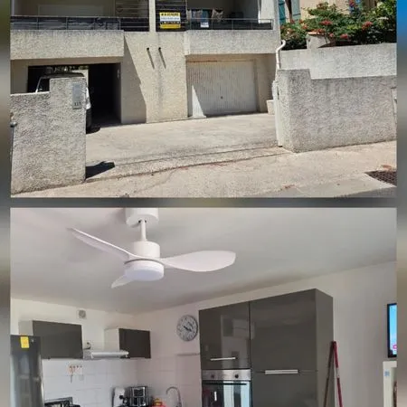 T2 meublé, garage, terrasse 13m2