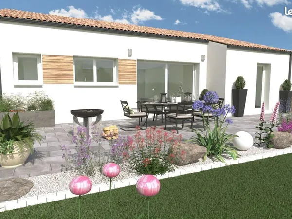 Projet de construction d'une maison 3 chambres de 93.54 m² sur un terrain à bâtir de 900 m2 à MARIGN