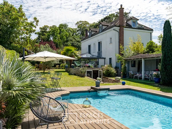 Maison ancienne rénovée dans centre le d'Orgeval avec piscine c