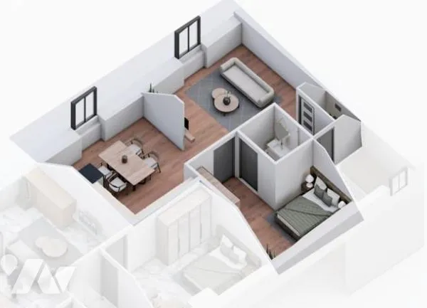 Appartement 2 pièces 43 m²