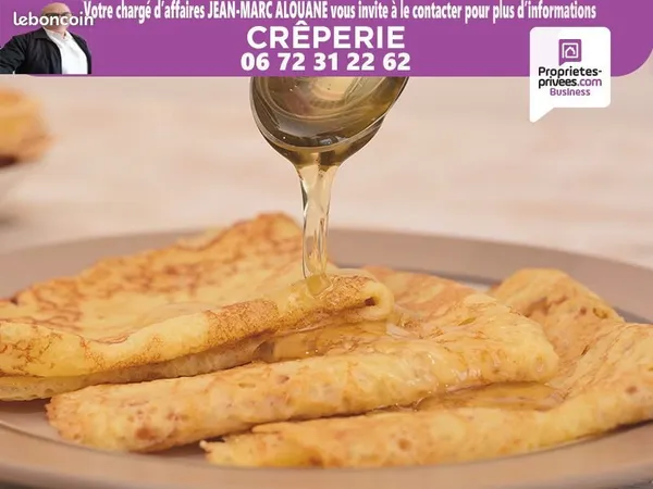 Fonds de commerce bar, crêperie, snack 90 m²