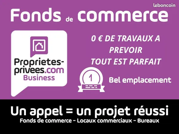 Fonds de commerce 45 m²