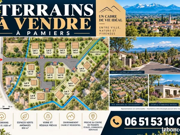 Terrains viabilisés à vendre
