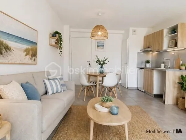 SERIGNAN - Proche de la plage- T2 de 39 m² avec terrasse & parking privatif