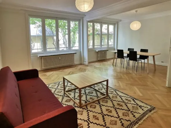 Loue T3 rénové meublé 87m² - Métro Saxe-Gambetta Lyon 7 ème - Garage - Cave - Local à vélo - Ascense