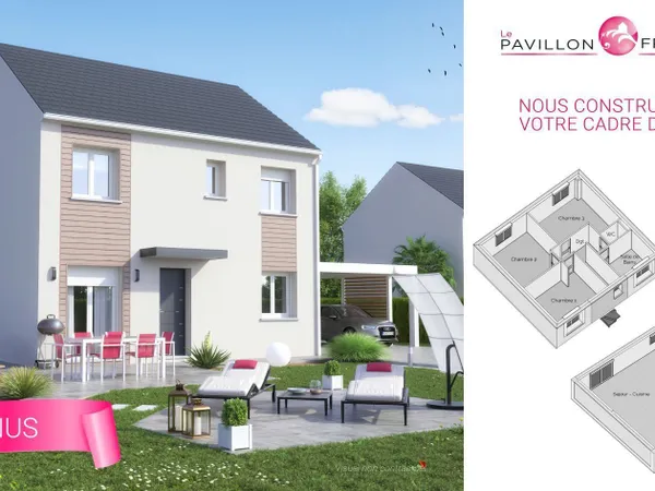 Projet de construction d'une maison 100 m² avec terrain à NANTEUIL-LE-HAUDOUIN (60)