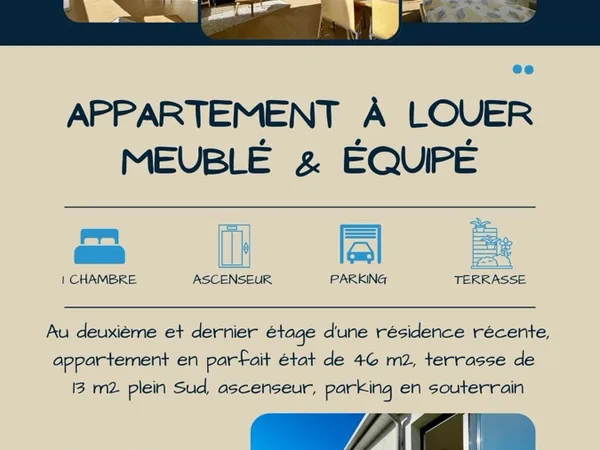 Loue appartement 46m² meublé avec balcon Bordeaux Caudéran