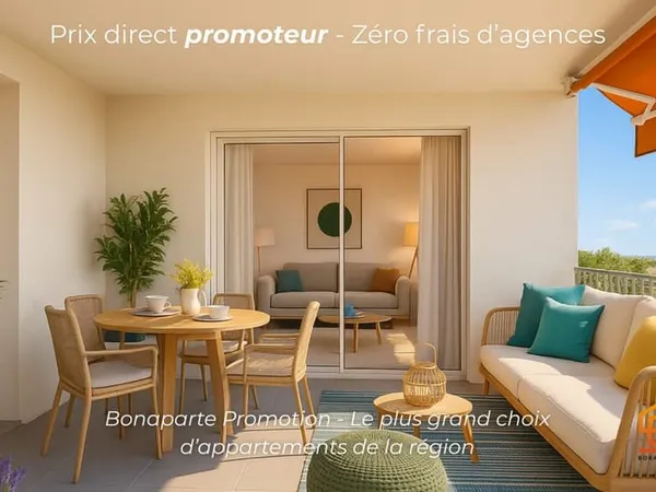 LE CRES - SUPERBE 2 PIECES GRANDE TERRASSE DANS LA VERDURE