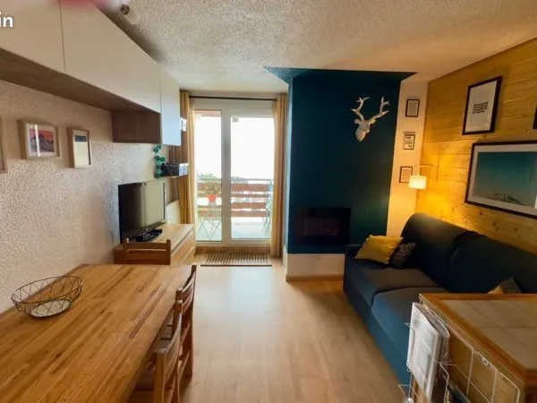 Studio cabine de 24 m2 aux 2 Alpes - Vue exceptionnelle sur la Muzelle