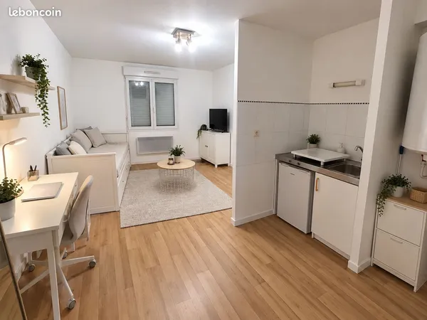 Studio meublé 21 m² avec parking - Joué-lès-Tours Grandmont - Idéal étudiant