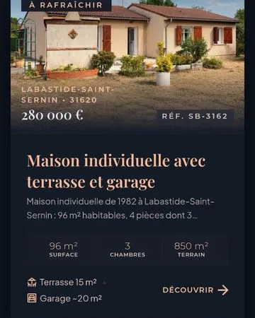 Vend maison individuelle