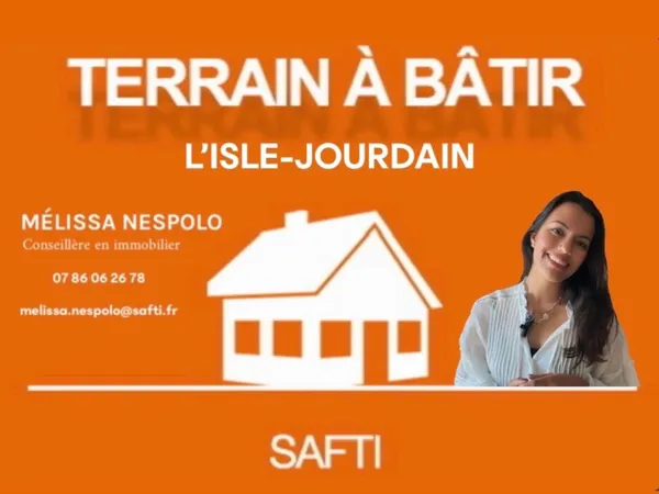 Terrain constructible viabilisé - 736m² - L'Isle-Jourdain (32600)