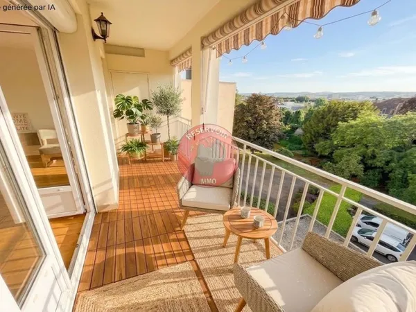Appartement T4 avec balcon et parkings  Proche centre-v....