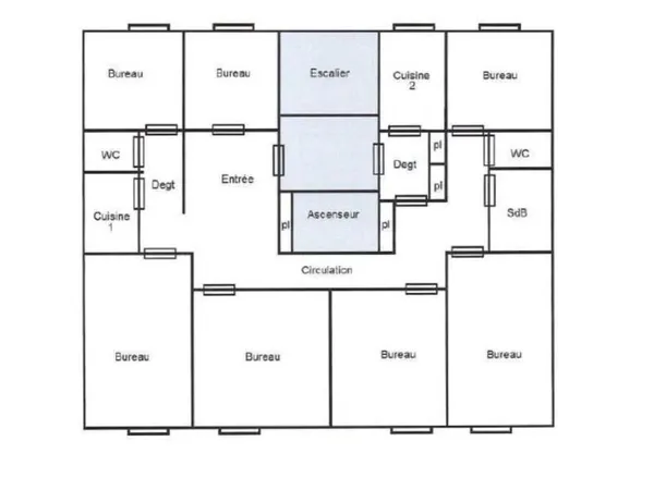 Bureau 133 m²