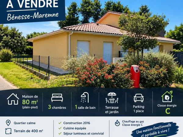 Maison Vente Bénesse-Maremne 4p 80m² 345000€