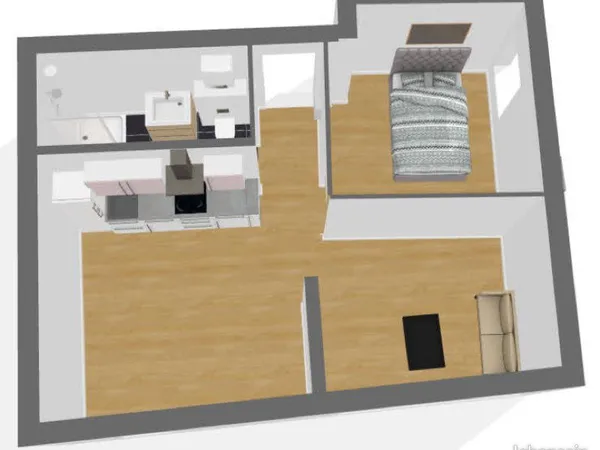T2/T3 rénové de 41 m² - Rez-de-chaussée - Centre-ville d'Aubagne 159 000 - Vente entre particuliers 