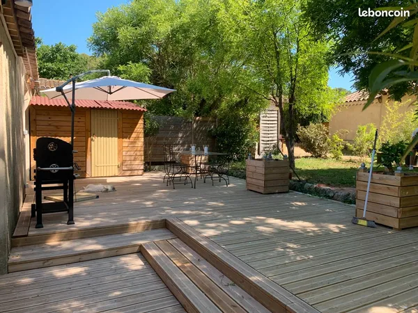 Appartement 2/3 pièces meublé, rénové, climatisé Jardin terrasse parking 10mn AIX