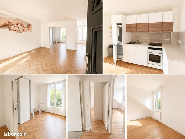 Duplex -70 m² - 3 chambres possibles - Face au parc de la Roseraie - au coeur du Vieux Châtenay (Châ