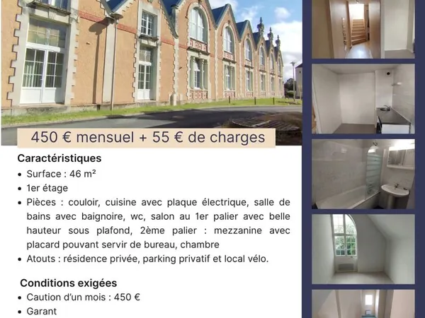 Location appartement T2 duplex