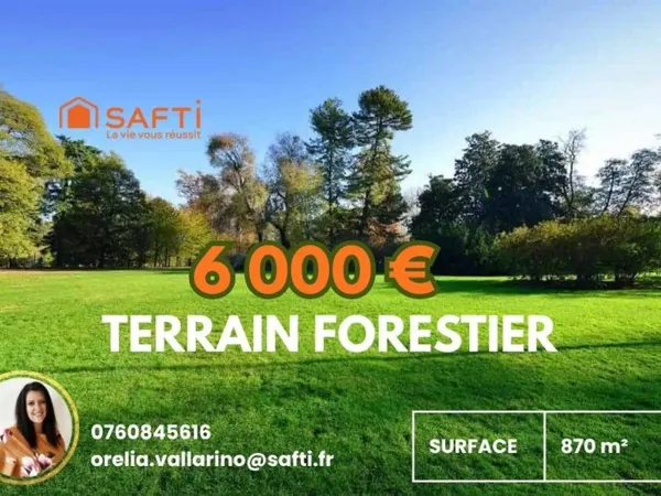 Terrain boisé 870 m² Nature & loisirs