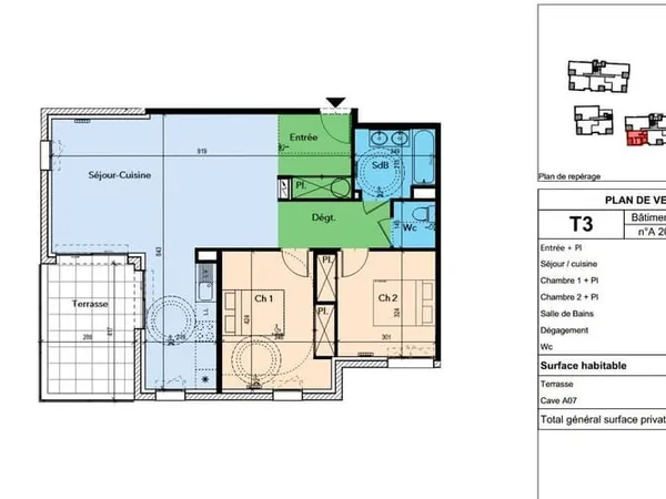 Appartement 3 pièces 79 m²