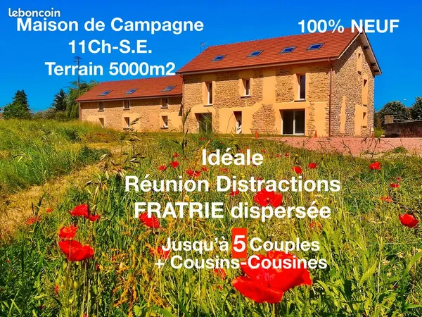 RÉSIDENCE 100% Restaurée 11 CH/SE/WC pr recevoir Enfants et Petits Enfants ?..