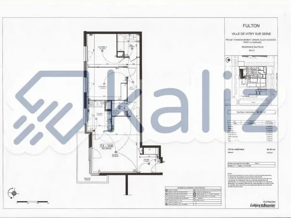 Appartement 3 pièces 69 m²