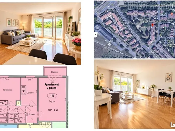 CERGY PRÉFECTURE - T2 MEUBLÉ DE 51 m² AVEC BALCON ET PARKING