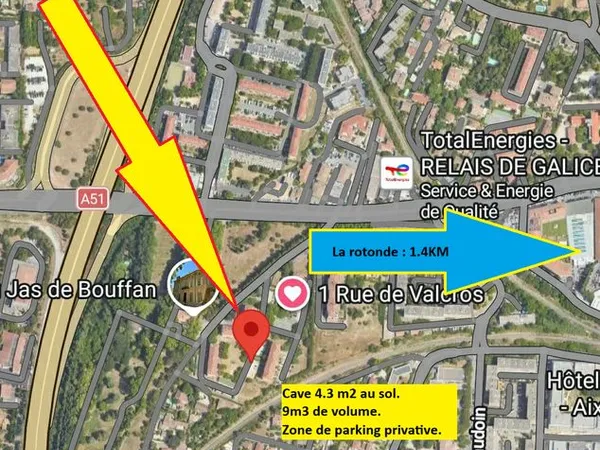 Location de cave et parking proche centre AIX
