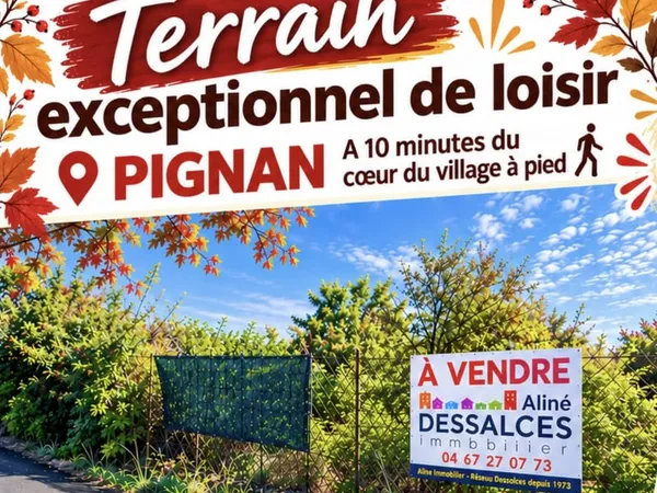 Terrain de loisir Pignan 1200m2