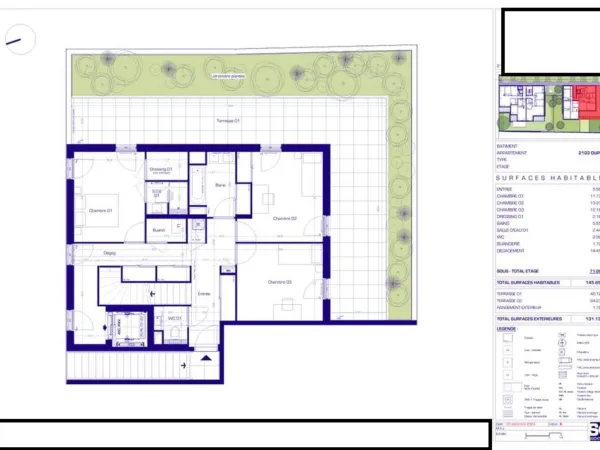 Duplex T5 à vendre LYON3 (69003)