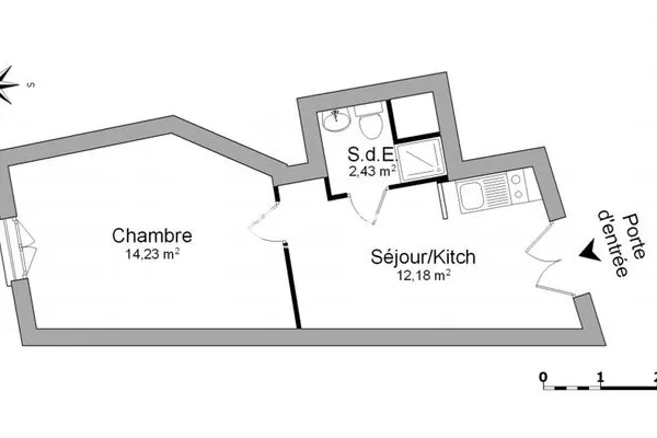 Appartement 1 pièce 29 m²