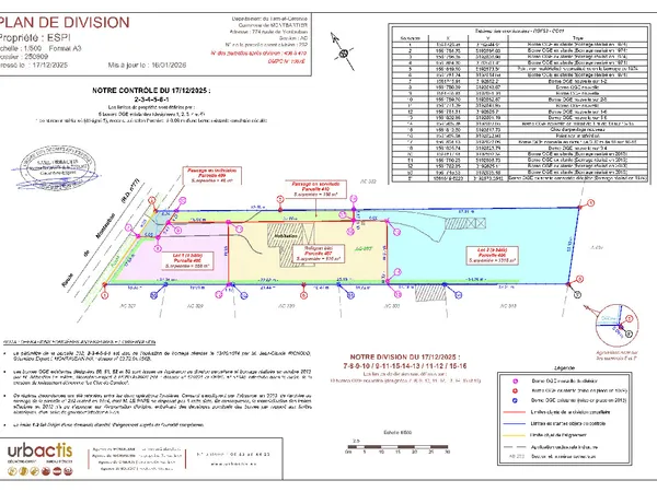 Terrain en individuel 550 m²