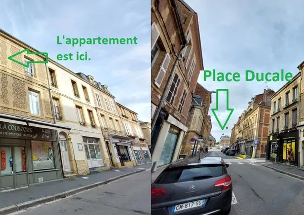 F2 de 70 m² entièrement rénové hypercentre de Charleville-Mézières, à 100 m de la Place Ducale