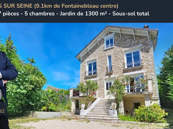 Maison familiale de caractère rénovée avec grand jardin, proche Fontainebleau