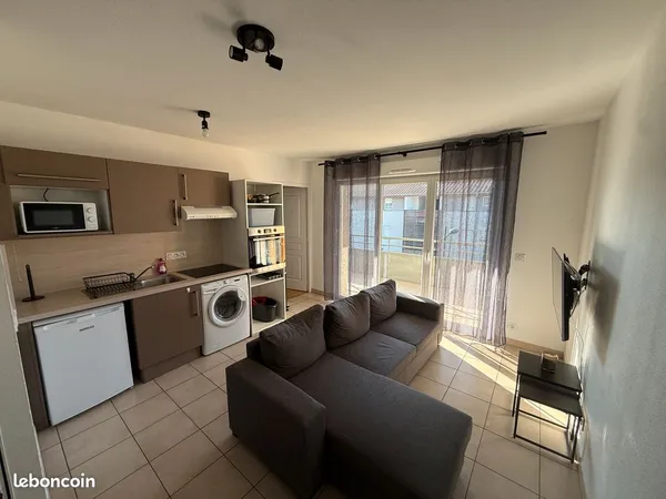 T2 36 m² meublé - Calme, parking, box et grand balcon Sud Ouest