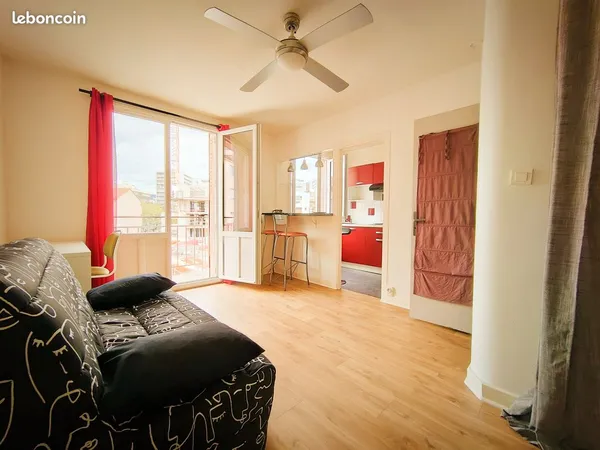 Studio meublé 23m² balcon | Centre-ville (chauffage compris)