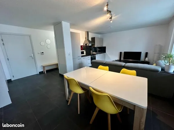 Appartement 2 pièces 51 m2 (2017, balcon, 2 parkings, Tram immédiat)